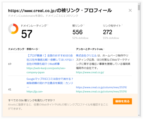 ahrefs「被リンクチェッカー」