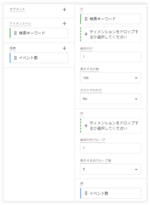 探索でサイト内検索キーワードを表示