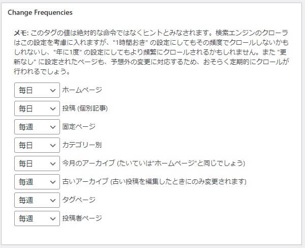 XML Sitemapsの設定4