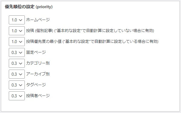 XML Sitemapsの設定5