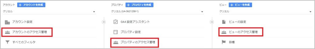 Googleアナリティクスの権限設定